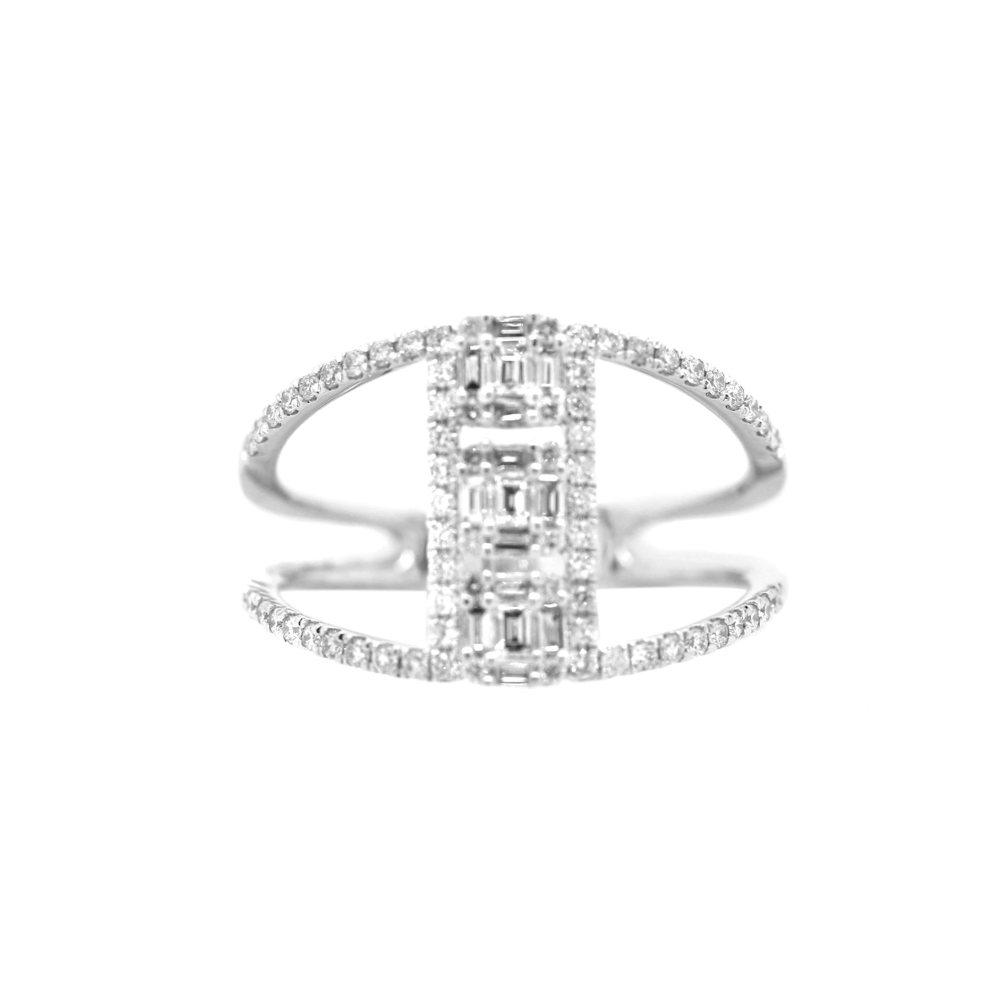 18k White Gold and Diamond Cocktail Ring