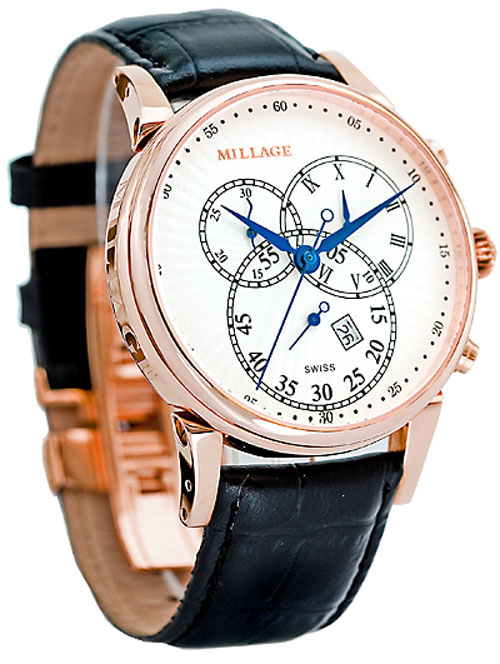 M2426-Black-White/Millage Watches