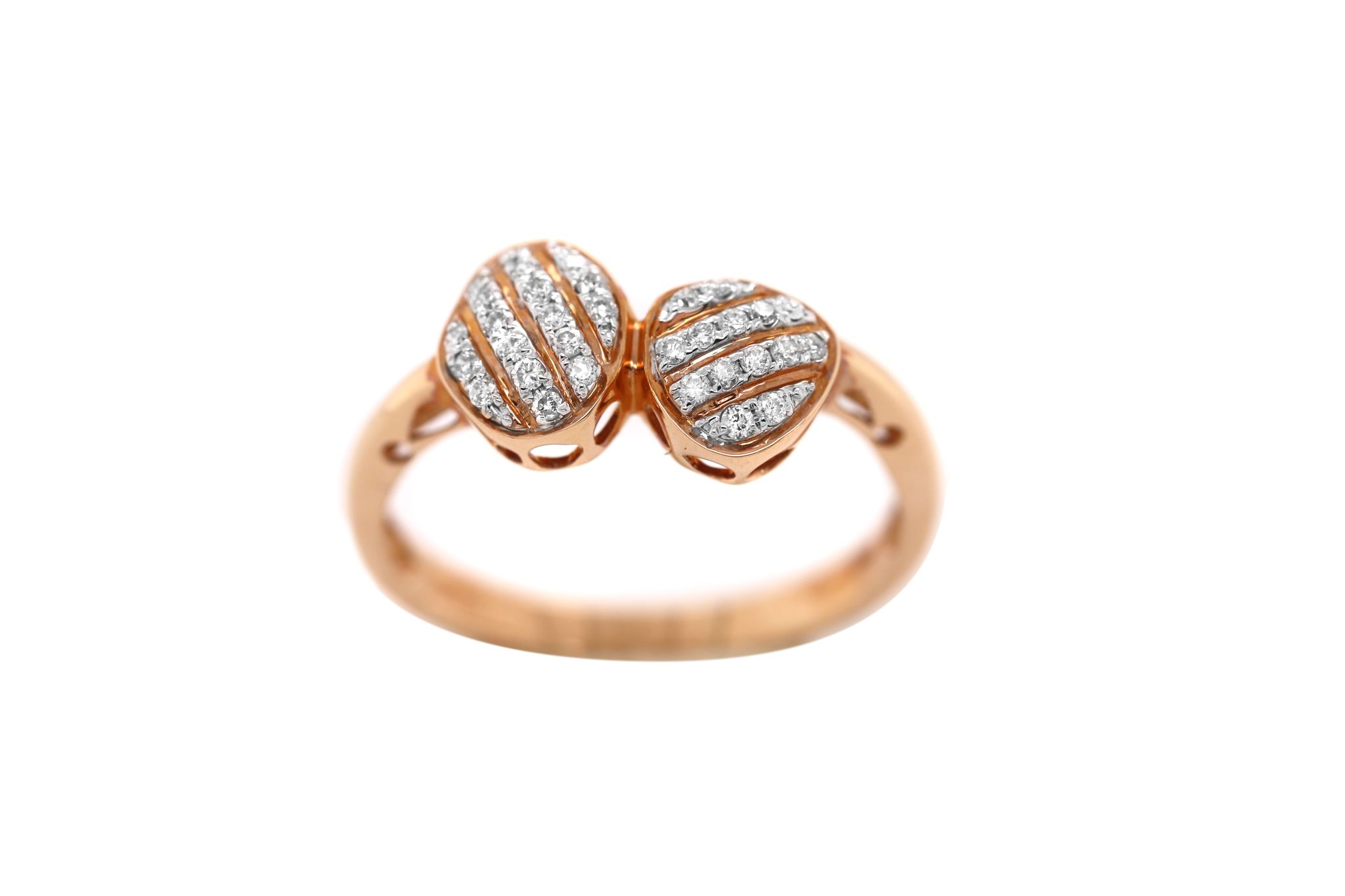 18k Rose Gold and Diamond Ring