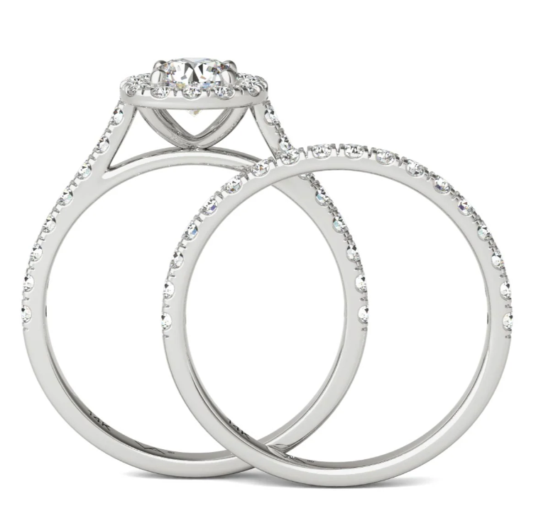 Halo Engagement Natural Diamond Ring