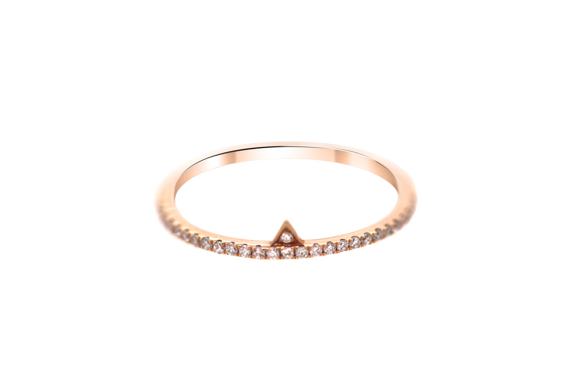 18k Rose Gold and .15ct Diamond Ring