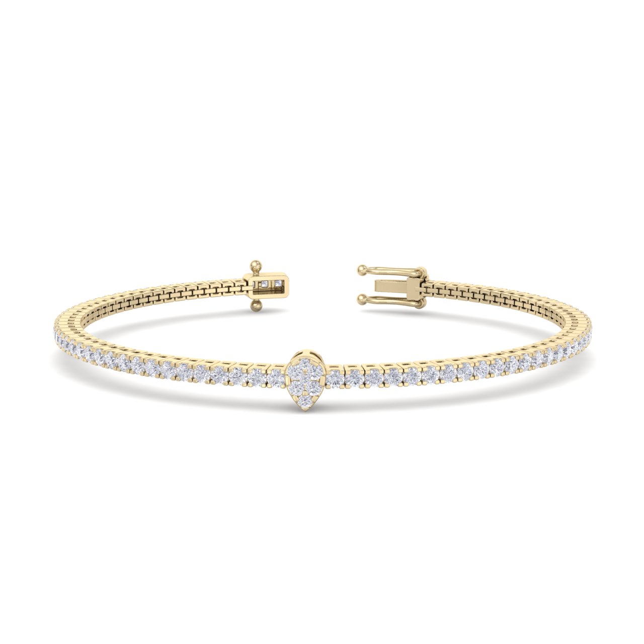 GLAM ® Tennis Bracelet in 18K Gold and 1.77ct White Diamonds 