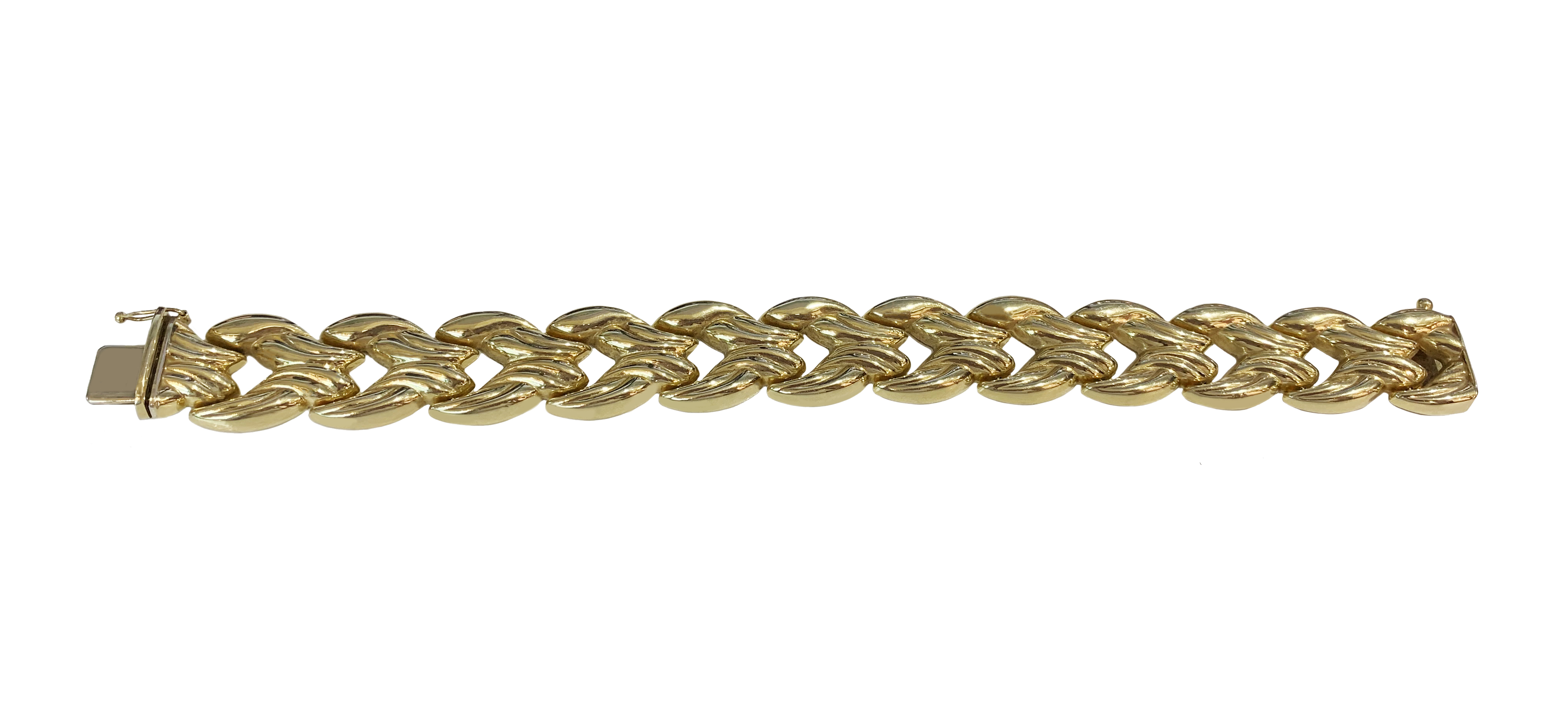 Yellow Gold Women Link Bracelet