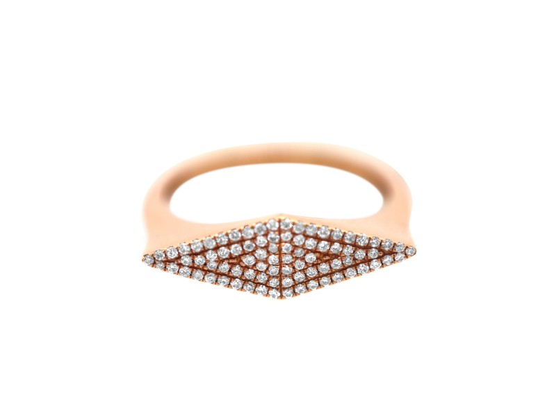 18k Rose Gold .266ct Diamond Ring