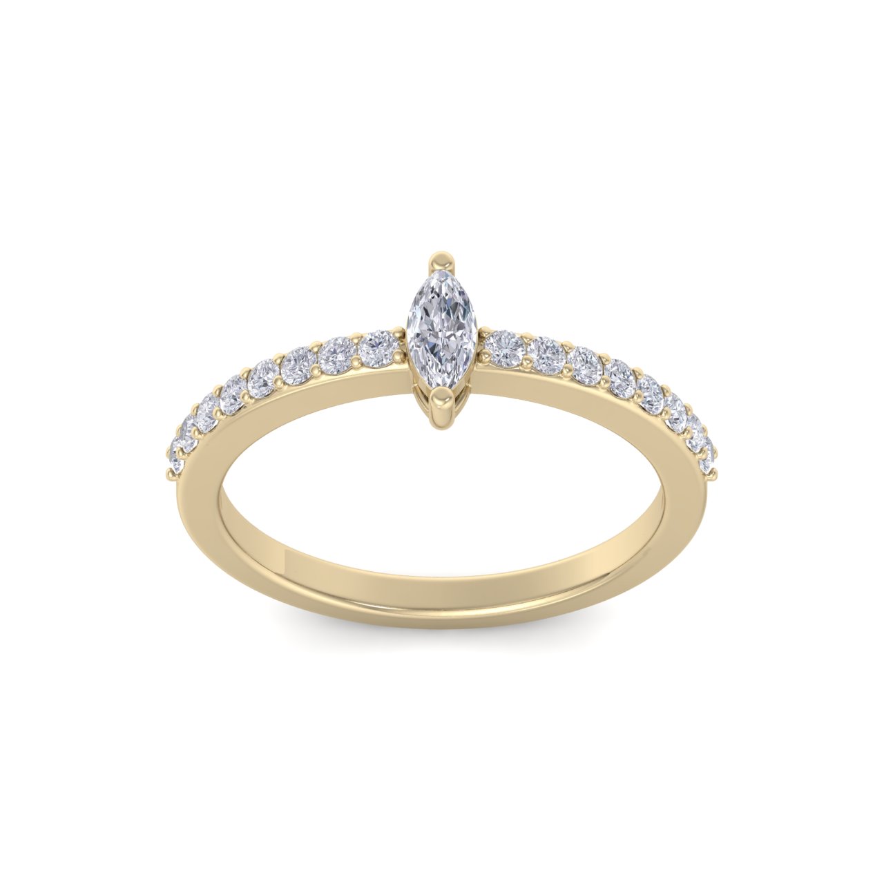 GLAM ® Petite Marquise Ring in 18K Gold and 0.44ct Diamonds
