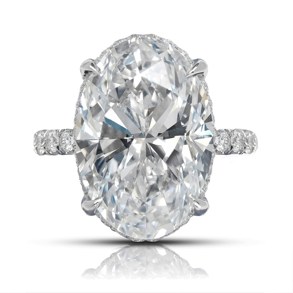 11 CARAT OVAL CUT D COLOR VVS2 CLARITY DIAMOND ENGAGEMENT RING PLATINUM GIA CERTIFIED 10 CT D VVS2 BY MIKE NEKTA