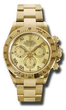 Rolex Daytona Yellow Gold Yellow Mother of Pearl Dial 40mm Watch