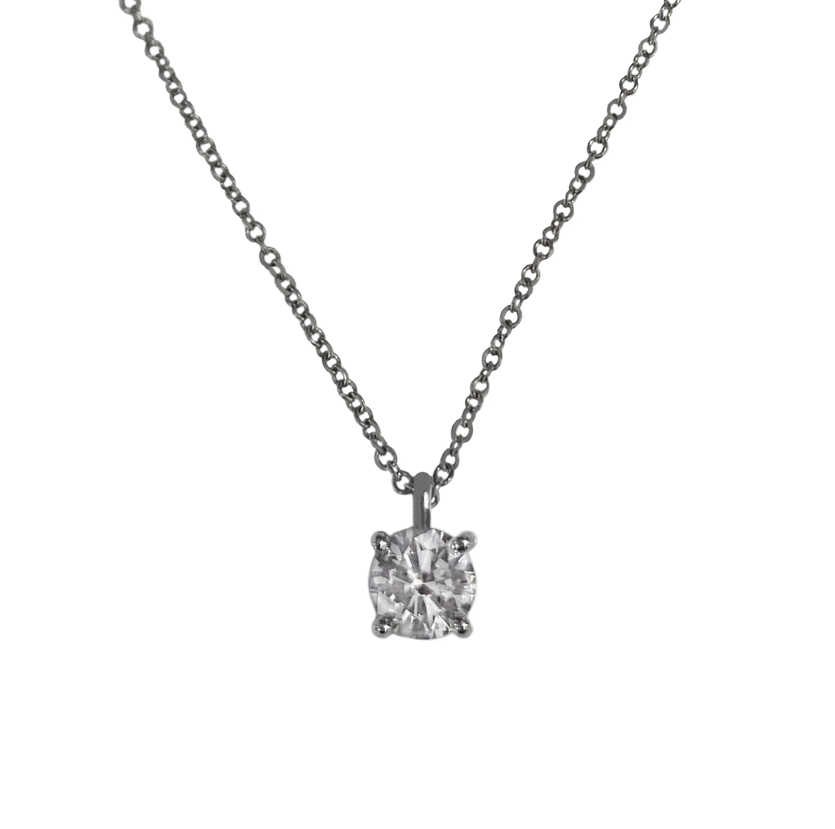 Tiffany Diamond Solitaire Necklace in Platinum 0.5ct