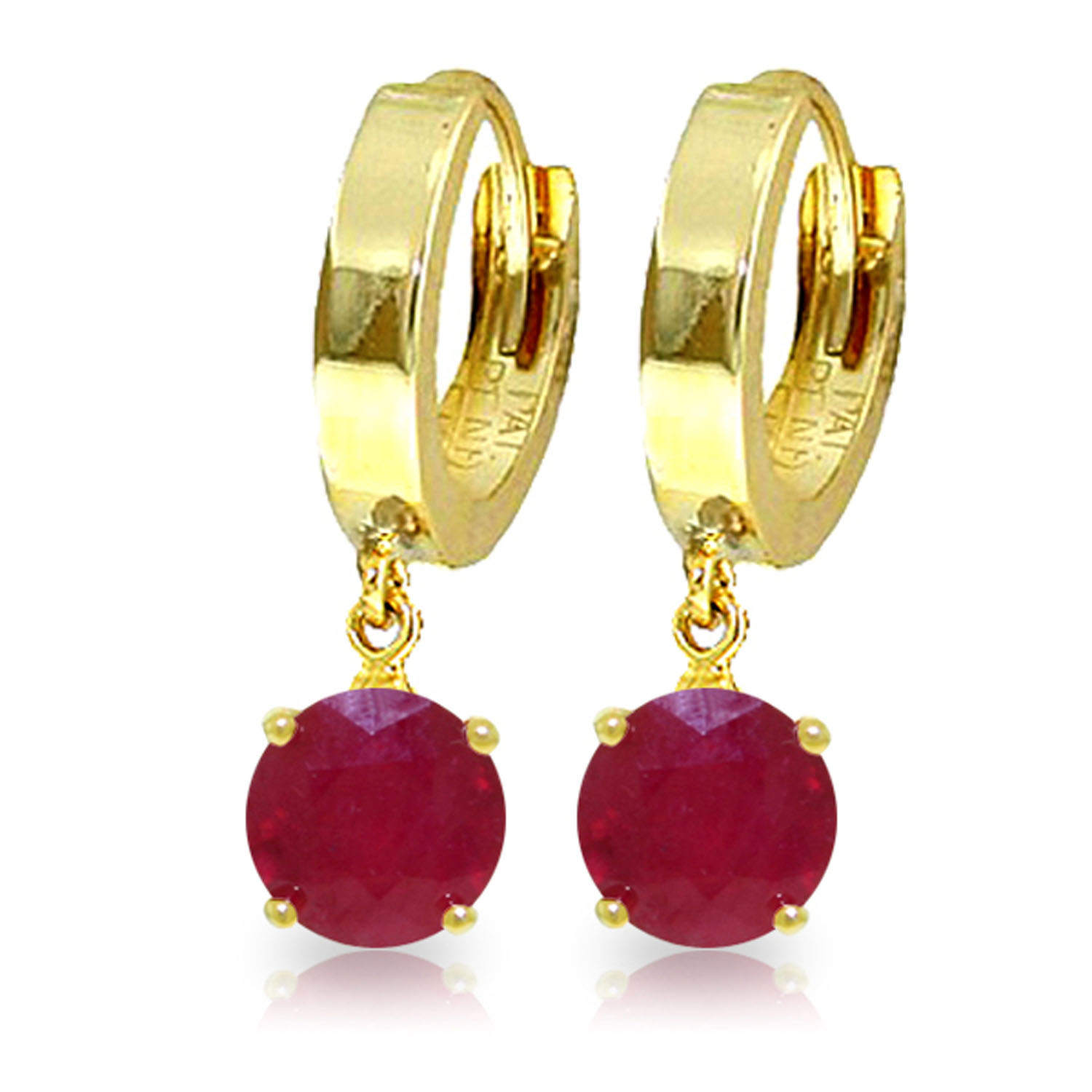 2.5 CTW 14K Solid Gold Frida Ruby Earrings
