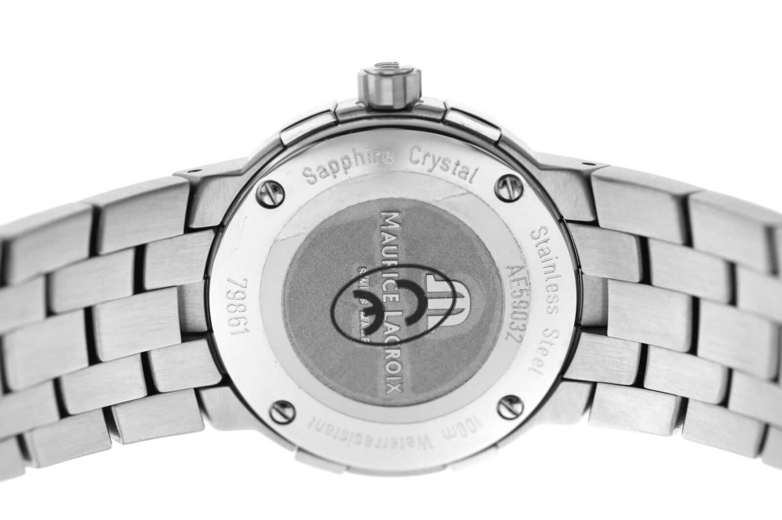 New Lady Maurice Lacroix Milestone MS1013-SS002-310 Steel $1550 Quartz Watch