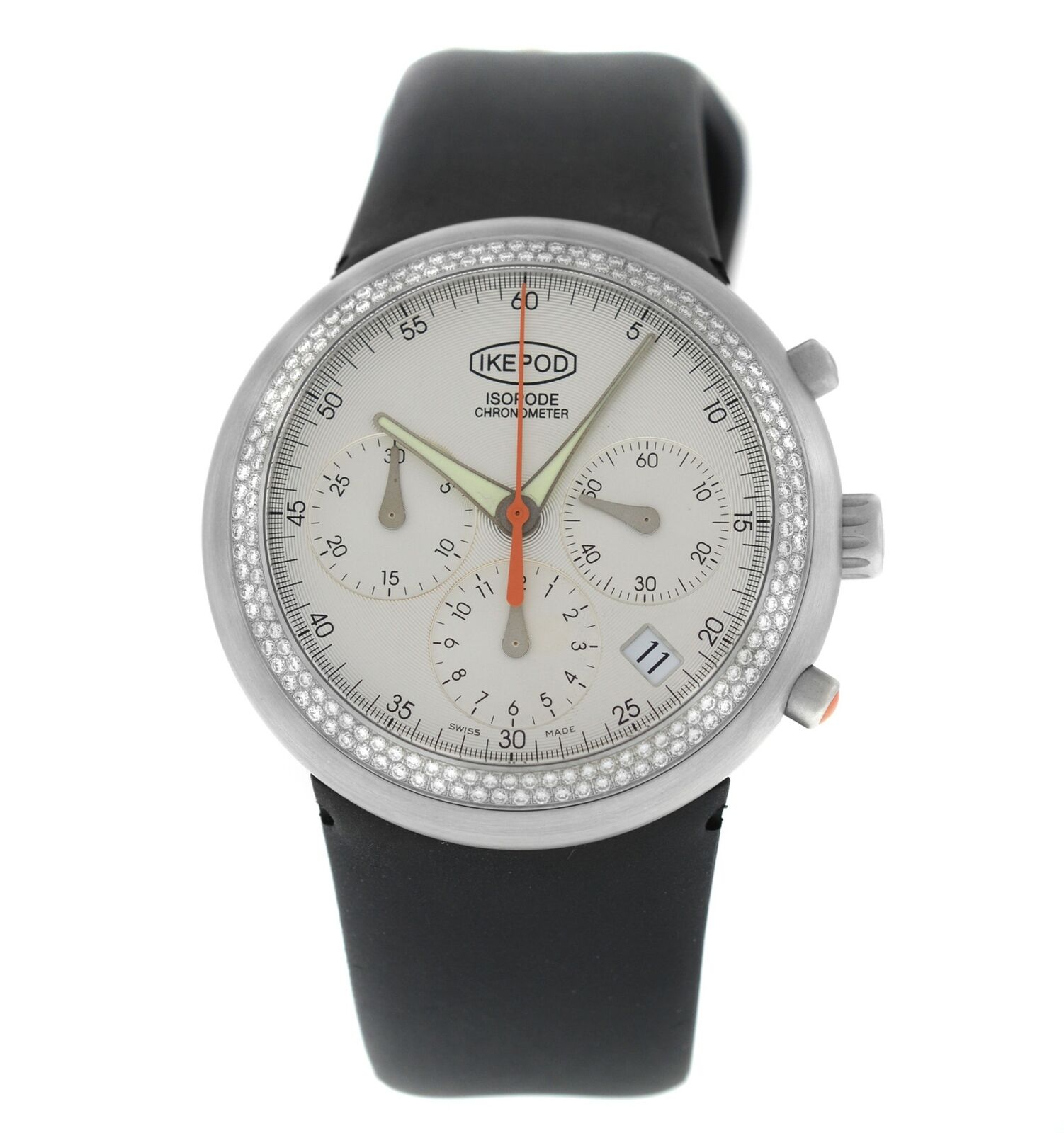 Unisex Ikepod Isopode Chronograph 9999 Limited Marc Newson Diamond 39MM Watch