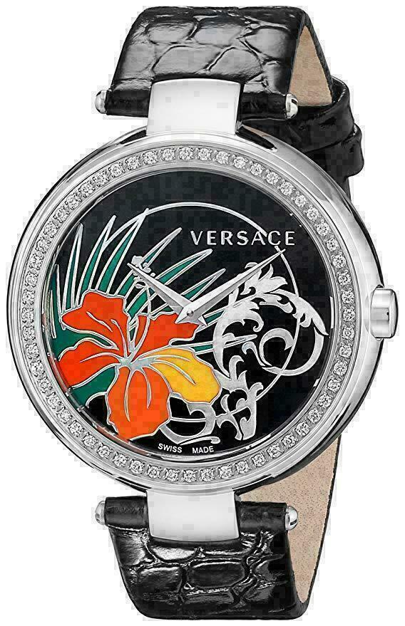 New Versace Mystique Hibiscus I9Q91D9HI S009 Diamond Quartz 38MM Watch