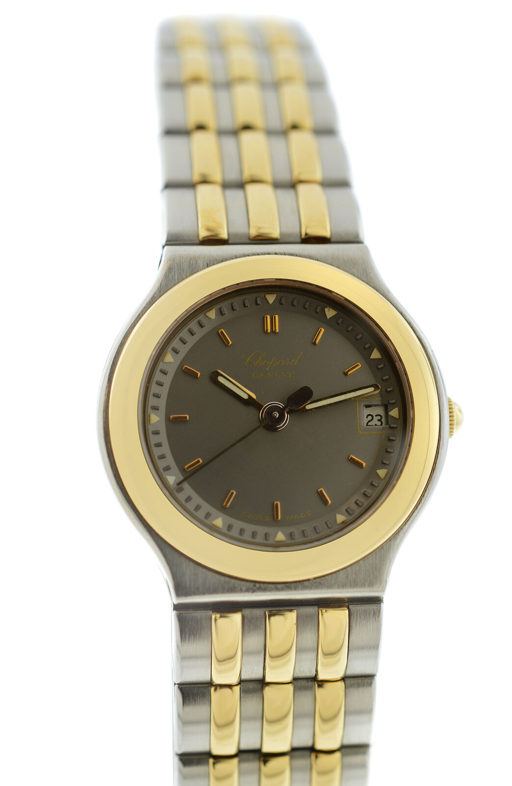 Ladies' Chopard Monte Carlo 8107 18K Gold Steel Quartz Date 23MM Watch