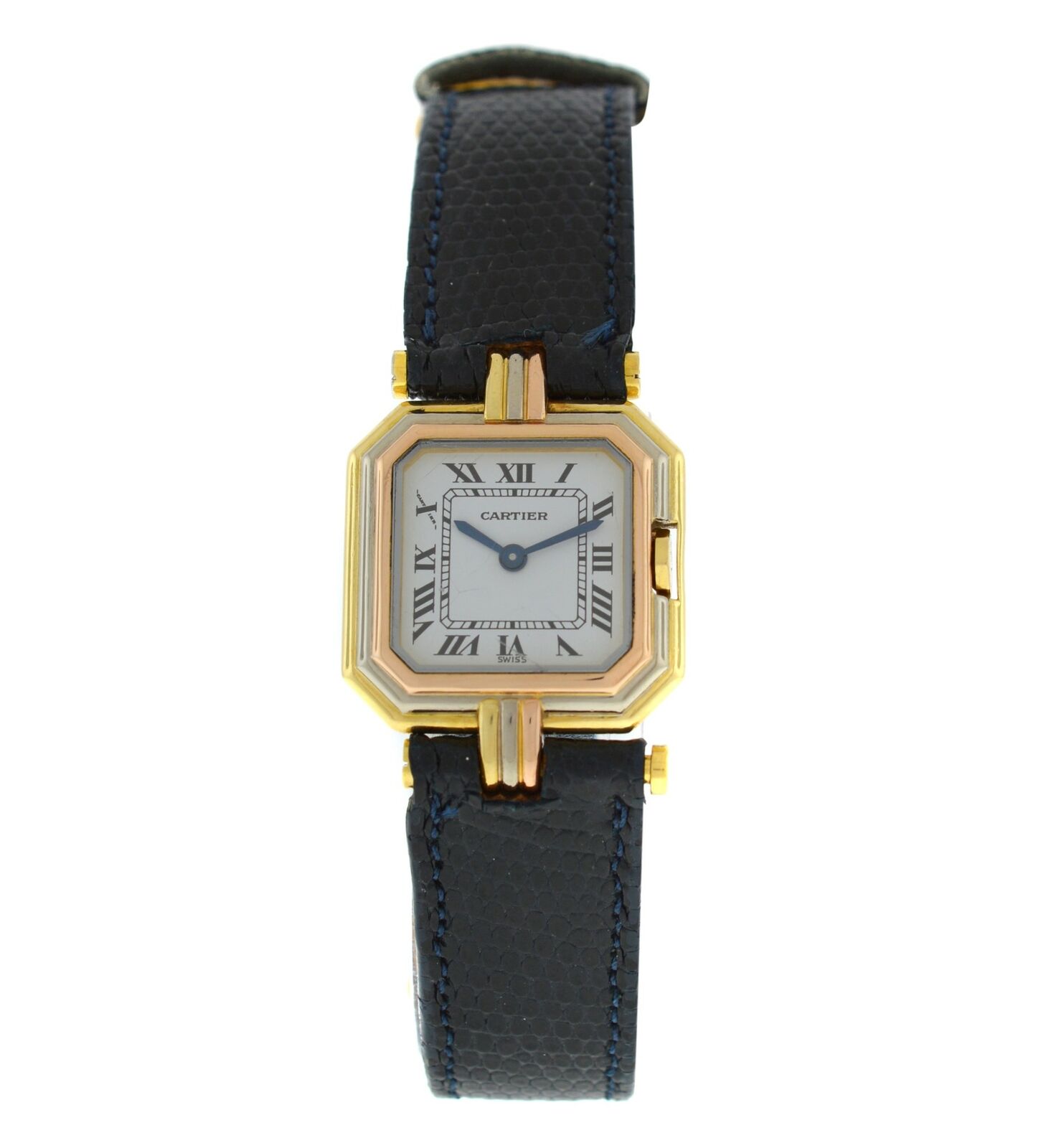 Ladies' Cartier Centure Paris Trinity Tri Color 18K Yellow Rose White Gold 22MM