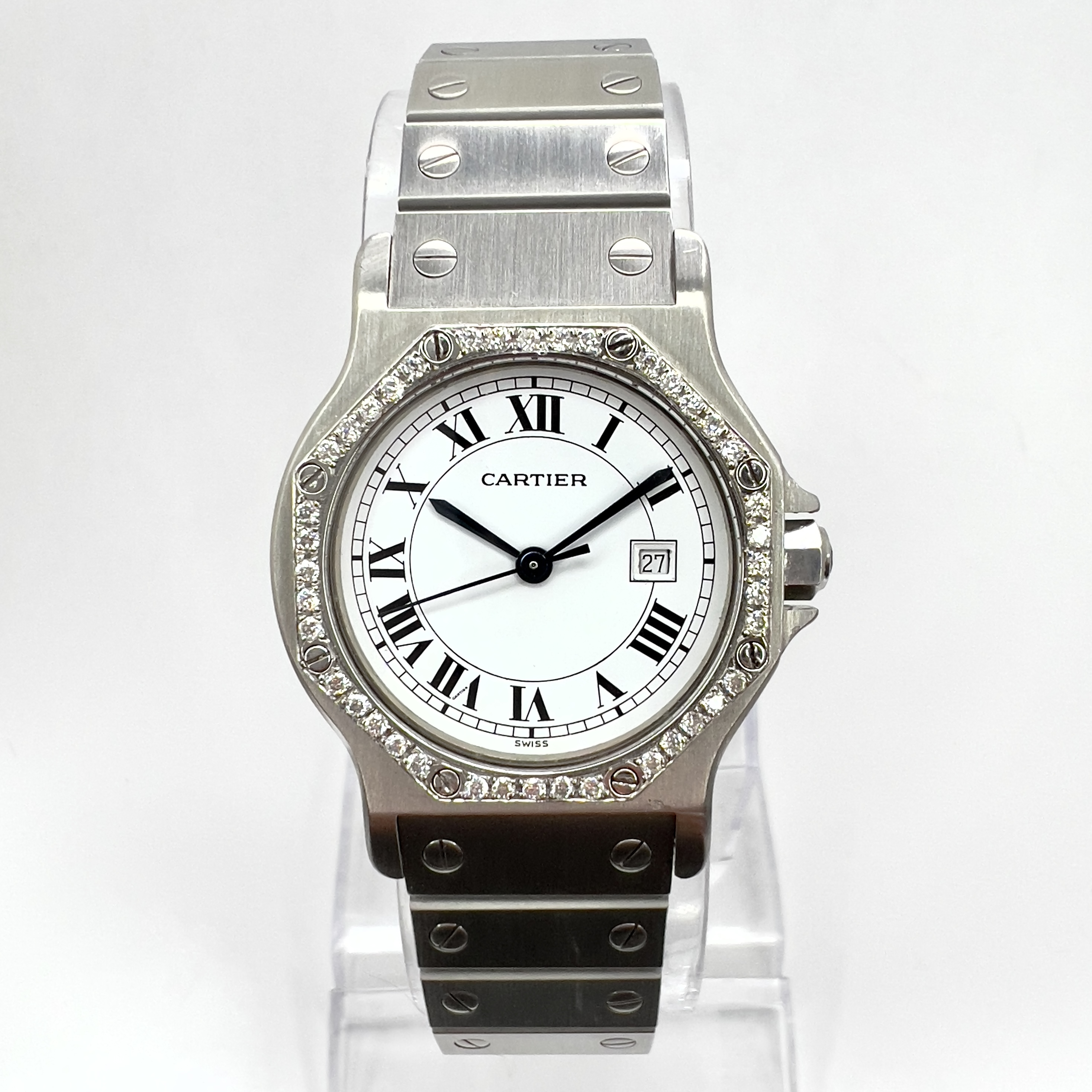 CARTIER SANTOS OCTAGON Automatic  DIAMOND Watch