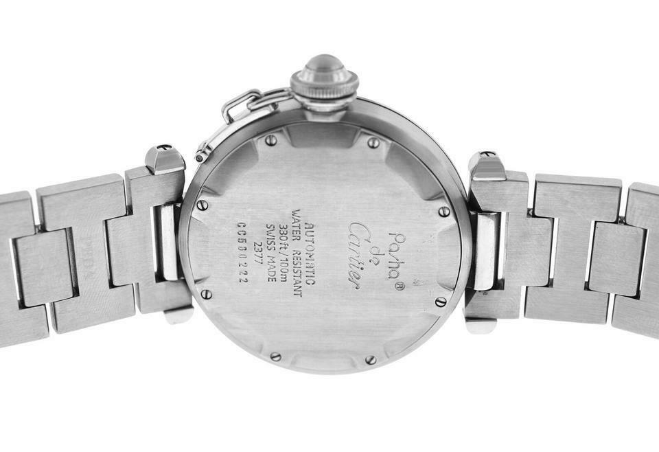 Unisex Midsize Cartier Pasha GMT 2377 W31029M7 Steel Date  display picture 2