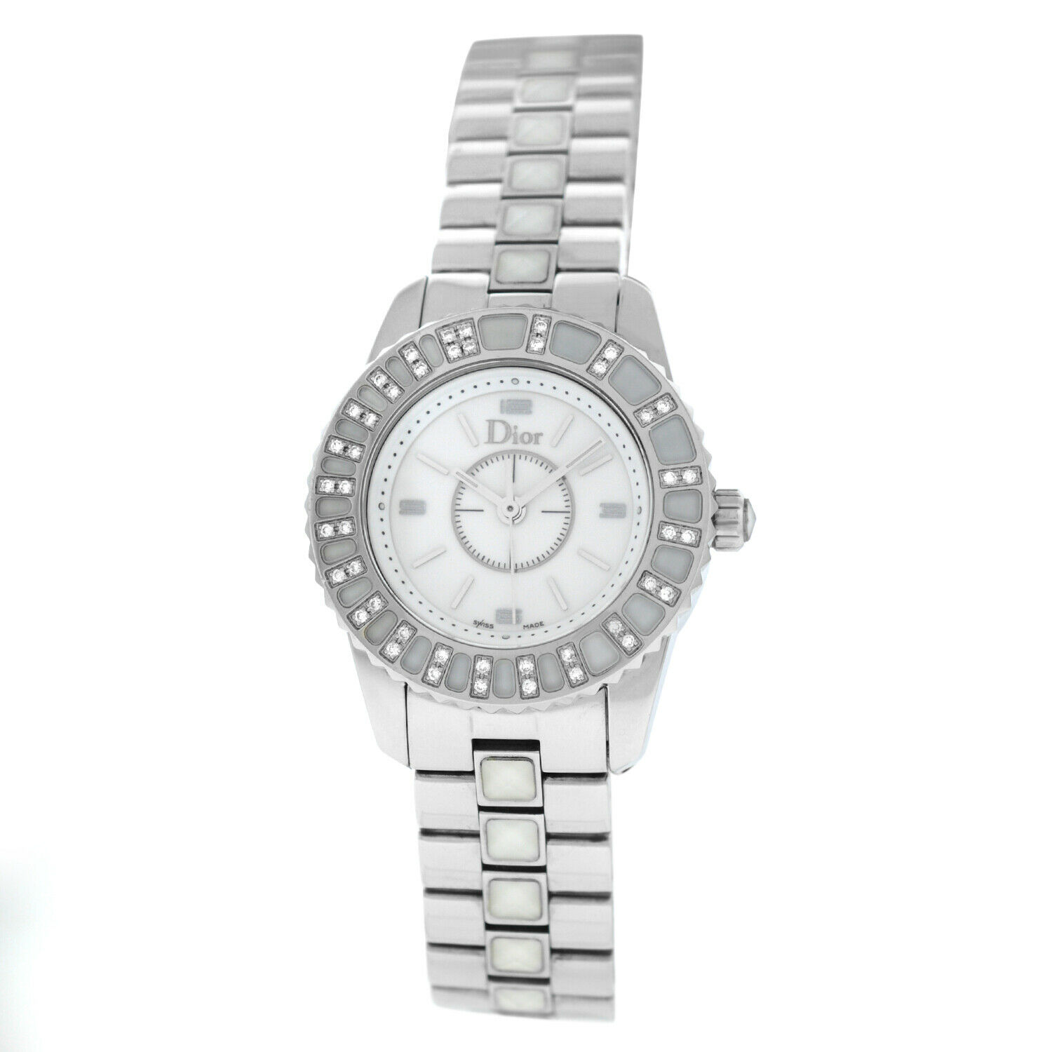Dior Christal CD112113 Diamond Stainless Steel Ceramic Quartz 29MM Watch