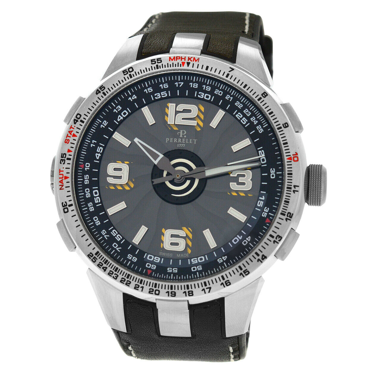 Perrelet Turbine Pilot A1085 Men's Stainless Steel Automatic 48MM Watch