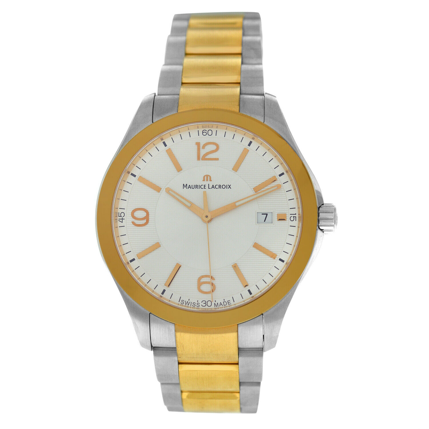 Maurice Lacroix Miros Gold Steel Date Quartz 41MM Watch