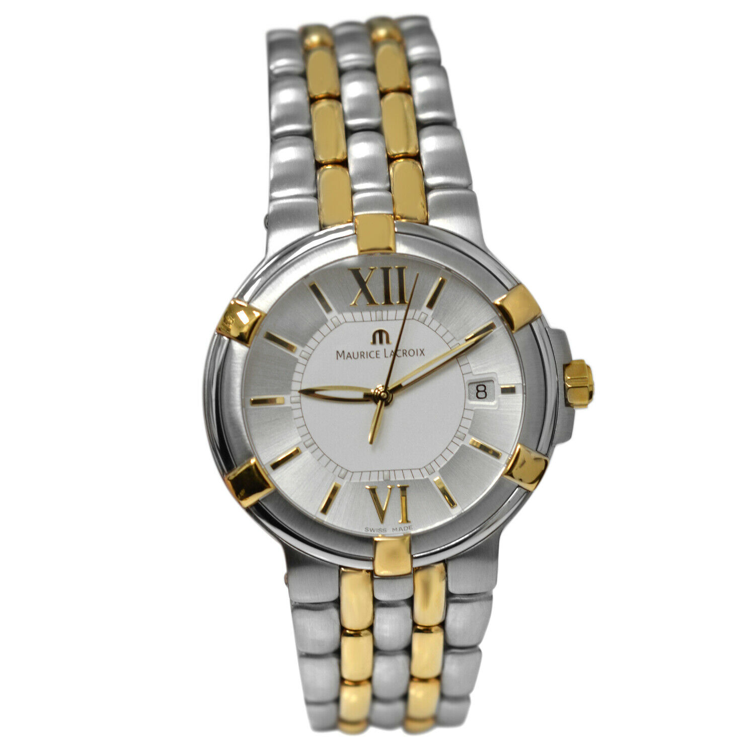 Maurice Lacroix Calypso CA1107-SY013-110 Gold Steel Date Quartz