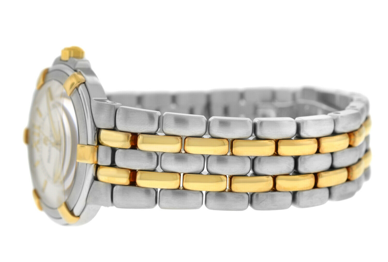 Maurice Lacroix Calypso CA1107-SY013-110 Gold Steel Date Quartz 