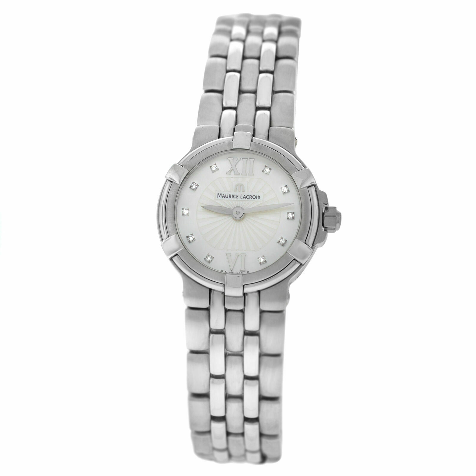Maurice Lacroix Calypso CA1102-SS002-170 Diamond MOP Steel Quartz 25MM Watch
