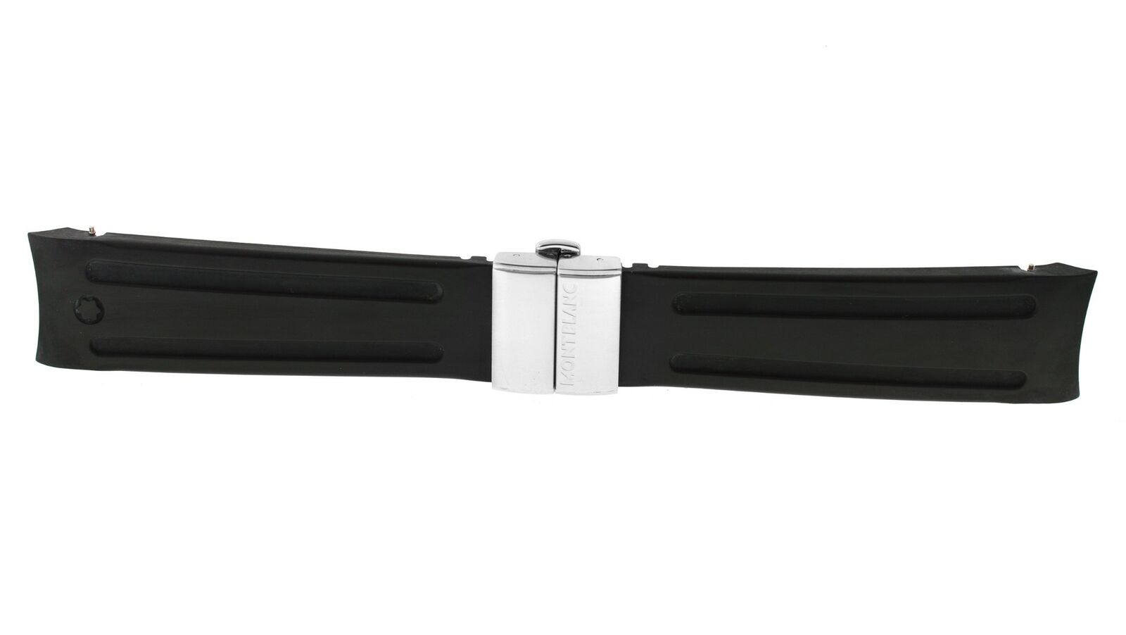 Montblanc BWOJ Black Rubber Deployant Buckle 20MM Lugs Strap with Buckle