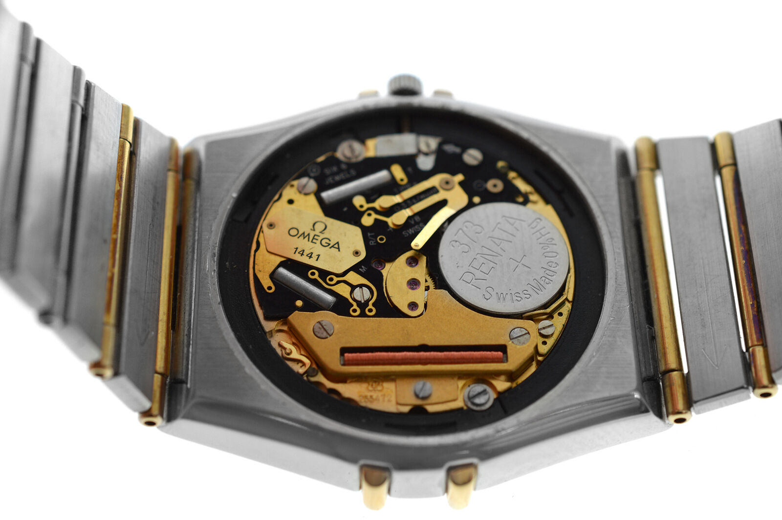 OMEGA Constellation クォーツ ジャンク Omega Constellation Manhattan Full Bar 18K Gold 32MM Quartz Watch