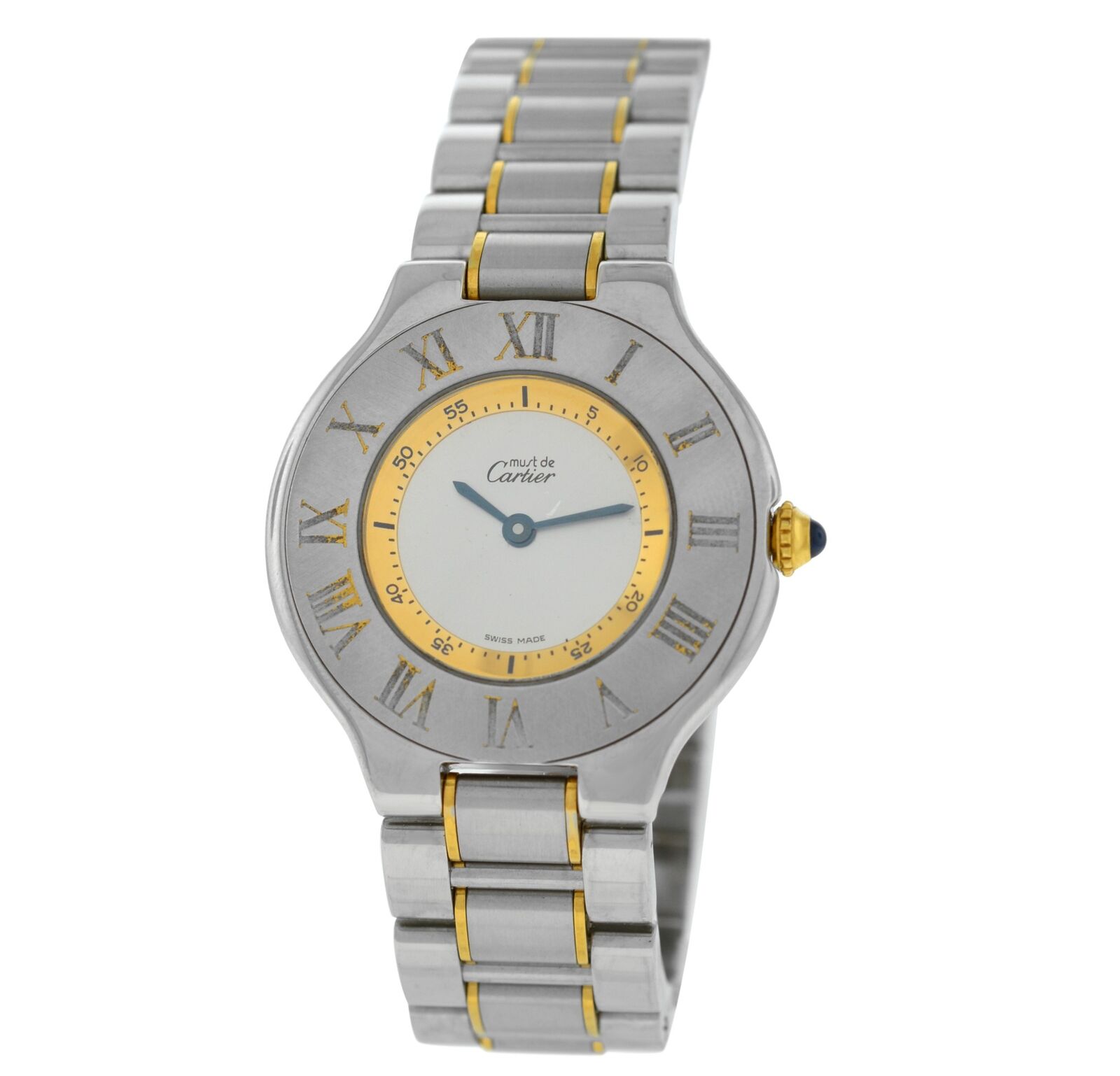 Cartier Must De Cartier 21 18K Gold Plated Steel Quartz Ladies Watch