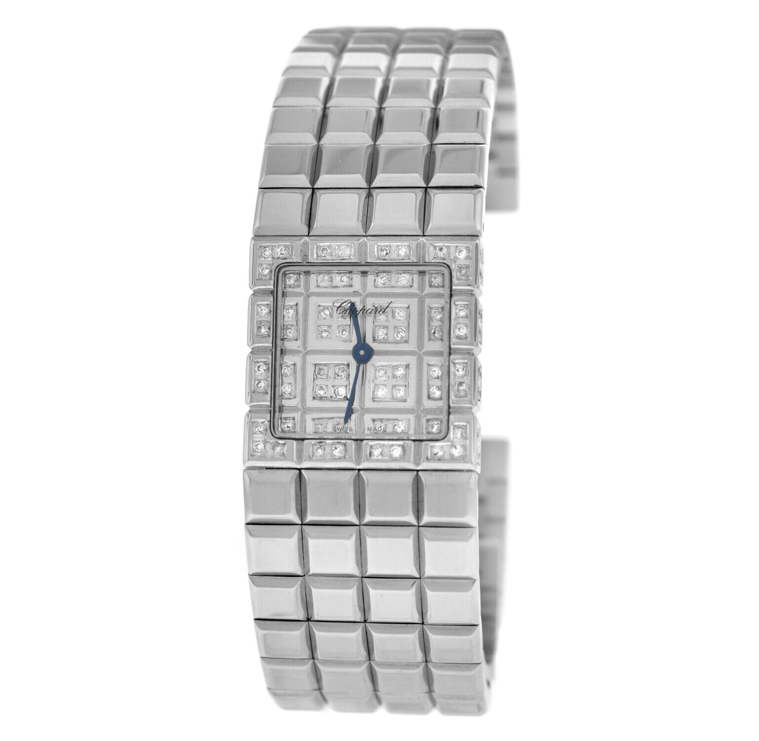 Chopard Ice Cube Ladies Diamond Stainless Steel Quartz Watch