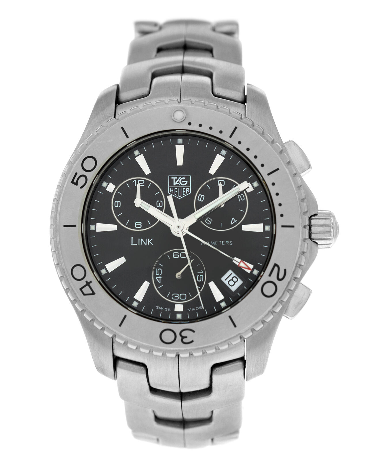 Men's Tag Heuer Link Chronograph Stainless Steel Date Quartz Watch