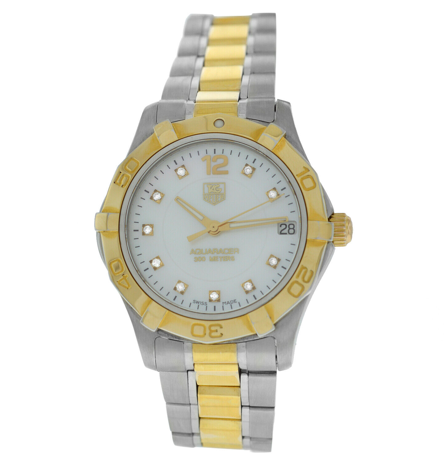 Tag Heuer Aquaracer WAF1320 Ladies Gold Diamond Steel Quartz