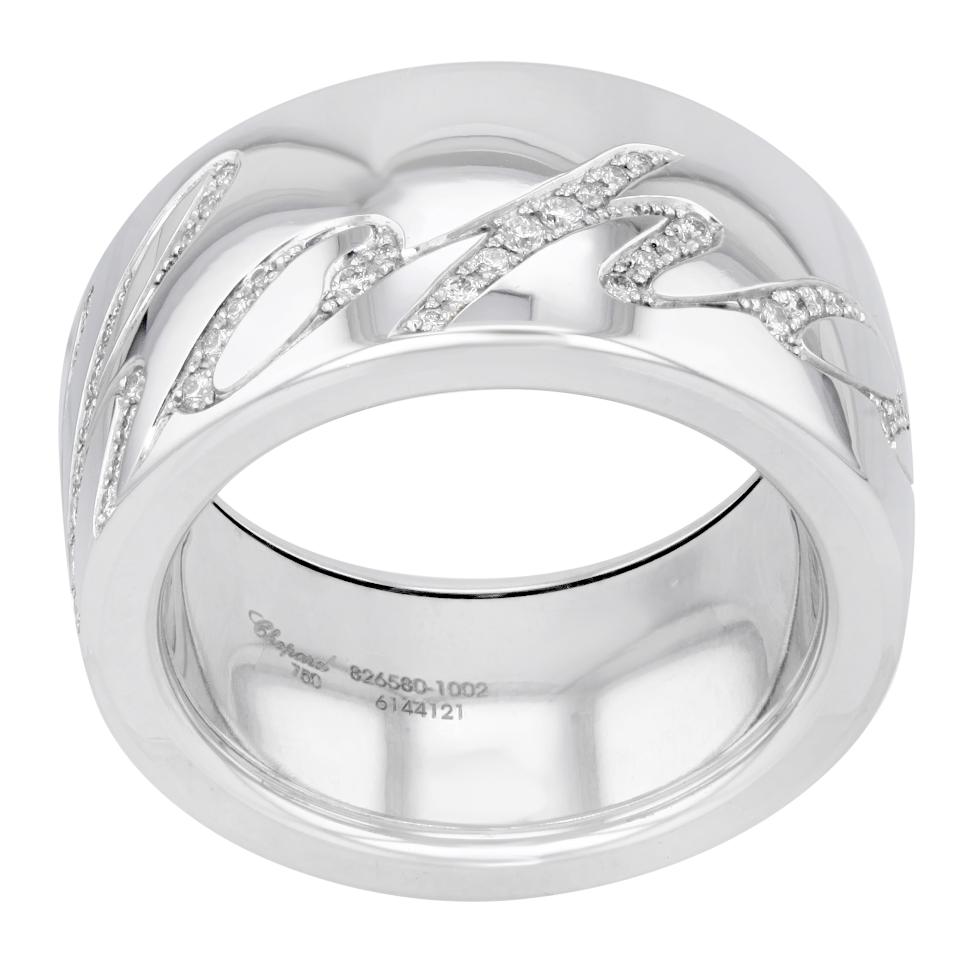Chopard Chopardissimo 18K White Gold with 0.28ct Diamonds Ring Size 6 