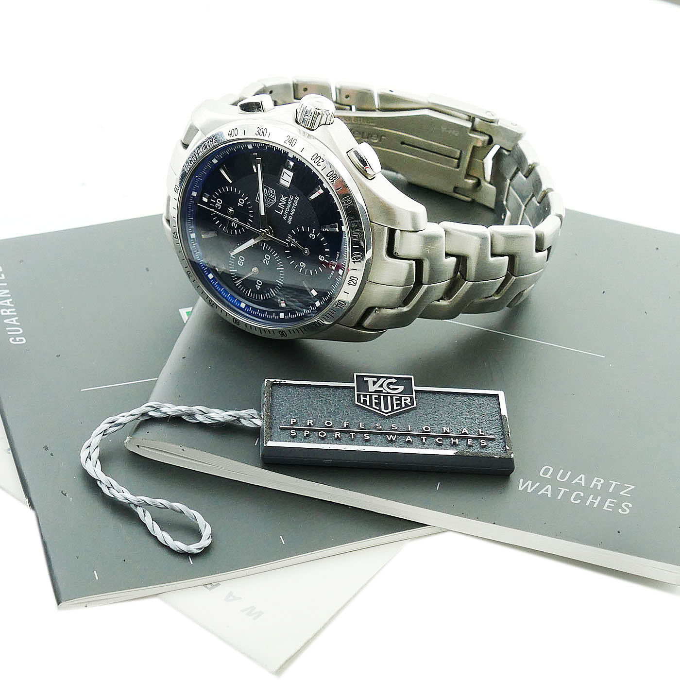 Tag Heuer Link CJF2114 Stainless Steel Chrono Blue Dial 42mm Mens