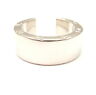 ELEGANT and STYLISH. CHANEL 18K WHITE GOLD SMOOTH OPEN RING, SIZE 5.5