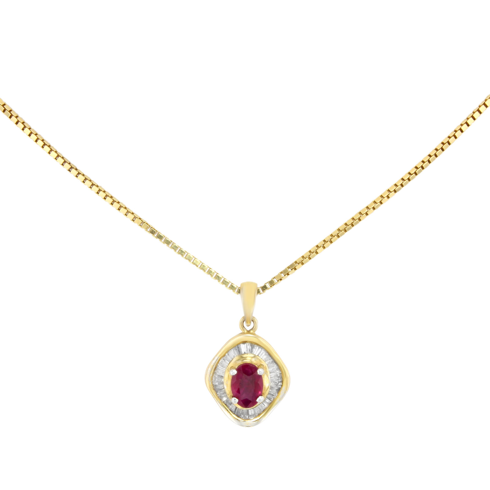 True 1.75 Cttw Rubies 0.50 Cttw Diamonds Yellow Gold Ladies Jewelry Set