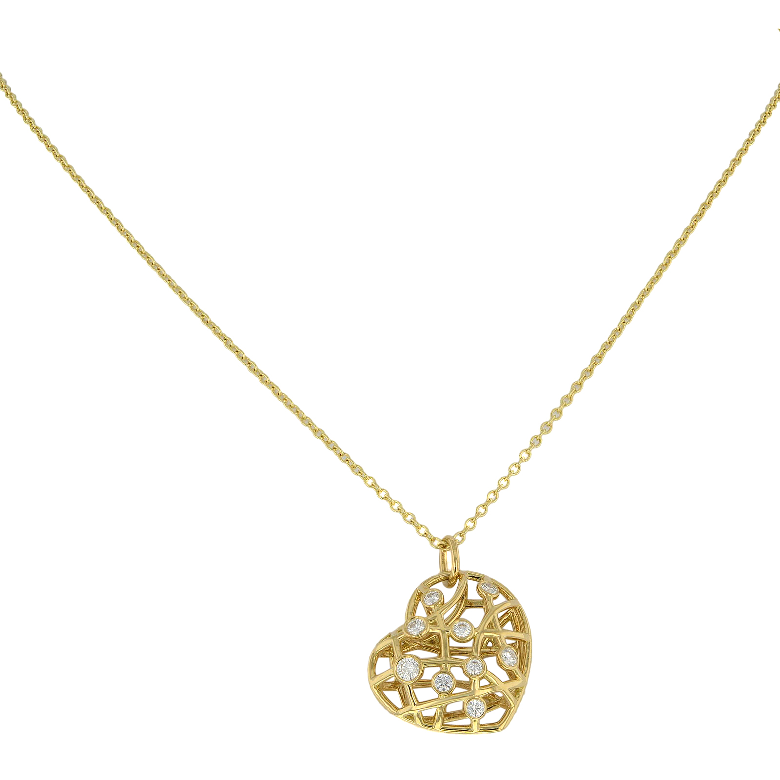 True Diamond Heart Necklace On A Chain