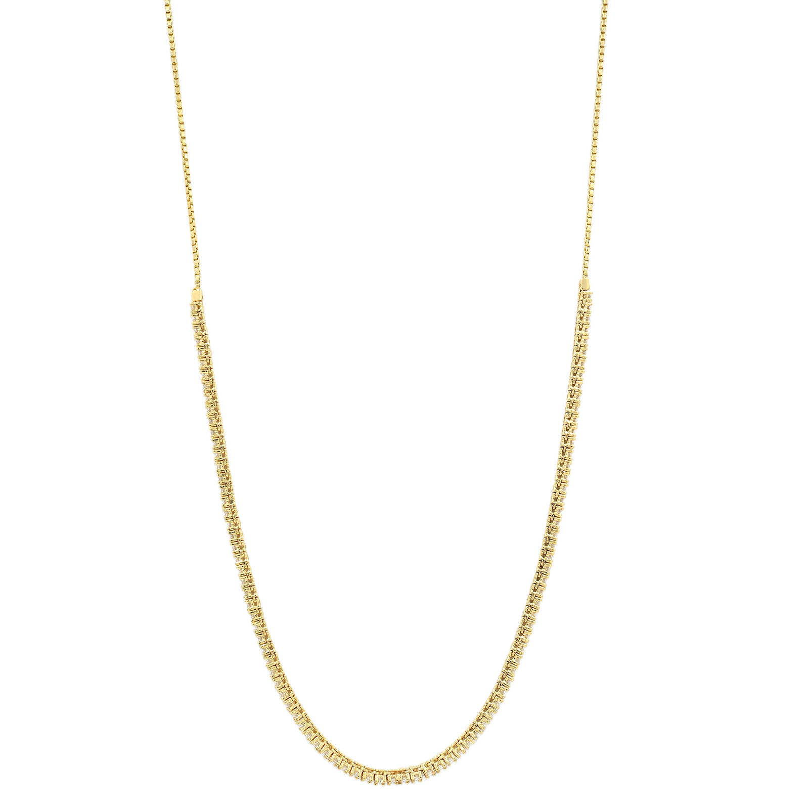 True 3.20cttw Bolo Diamond Necklace 14K Yellow Gold