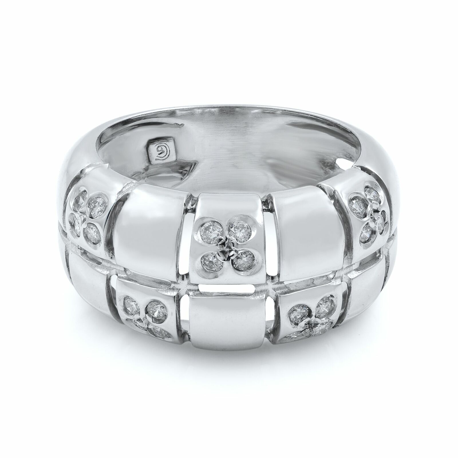 True 14k White Gold  Appx. 0.30 Cttw Diamonds Ladies Ring Size 7.5