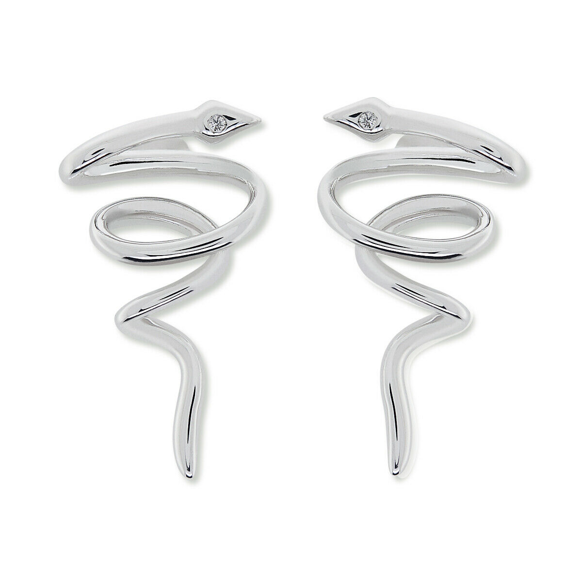True 18K White Gold KERD814-322 Diamond Earrings 0.02 Cttw