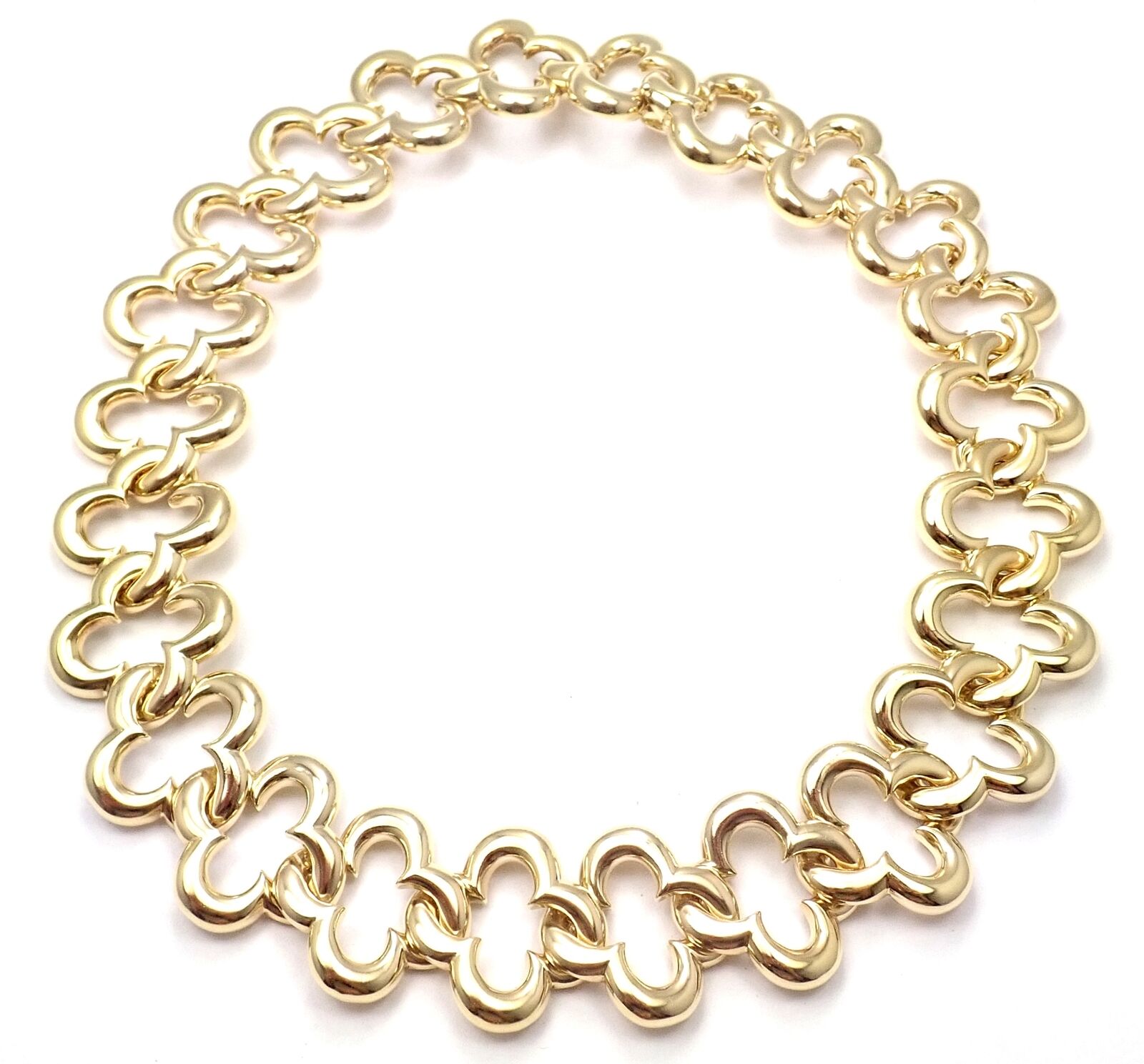 Van Cleef & Arpels 18k Yellow Gold Large Alhambra Choker Necklace