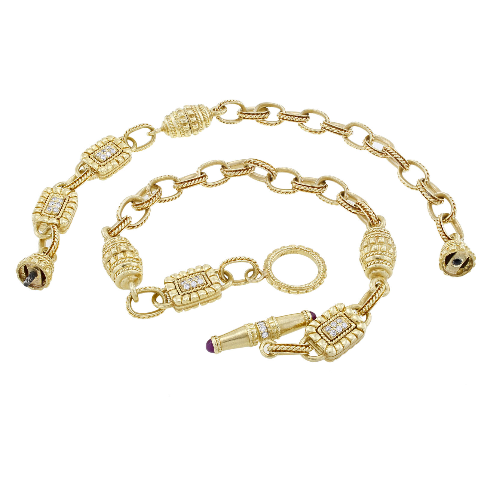 True Vintage Diamonds Women's Vintage Necklace 18k Yellow Gold 0.80 cttw