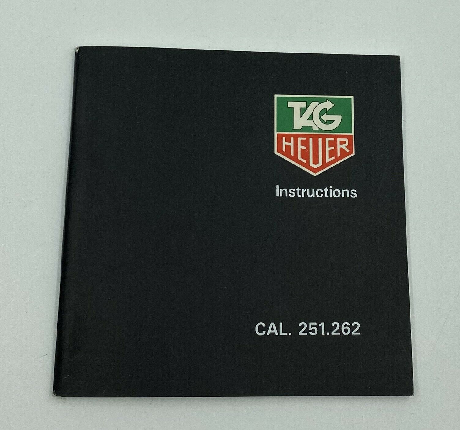 TAG Heuer CAL. 251.262 Instructions Manual