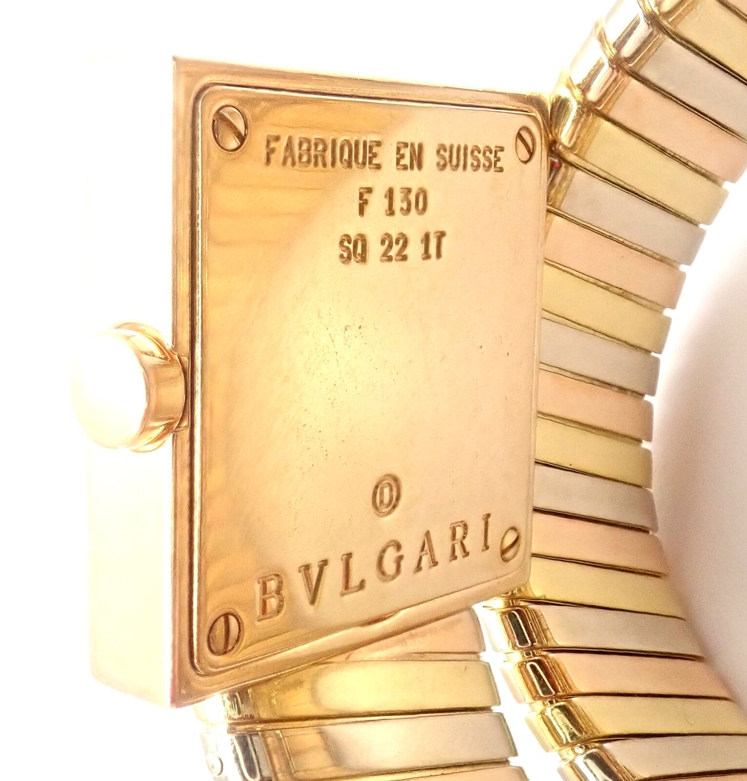 Bulgari Bvlgari 18k Tri-Color Gold Tubogas Serpent Snake Bracelet