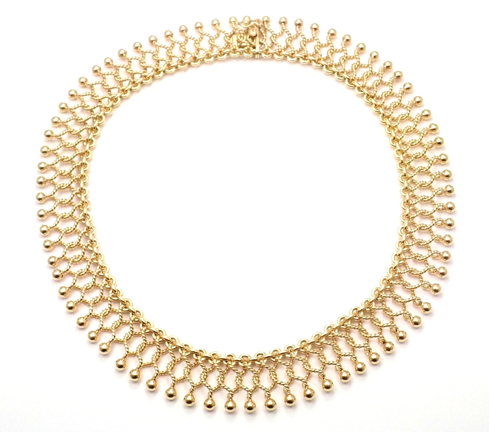 Vintage Tiffany  Co 18k Yellow Gold Cleopatra Collar Link Necklace