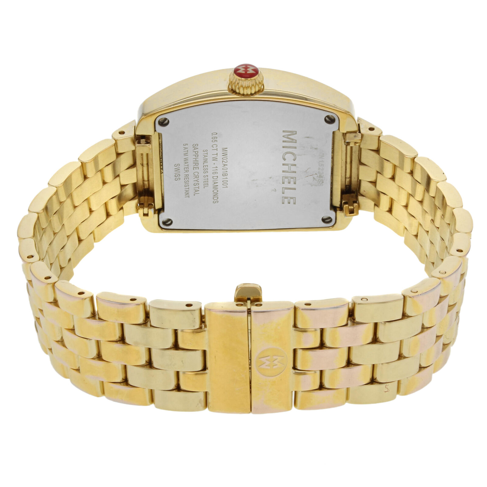 Michele Urban Mini Gold Tone Steel Diamonds Quartz Ladies  display picture 1