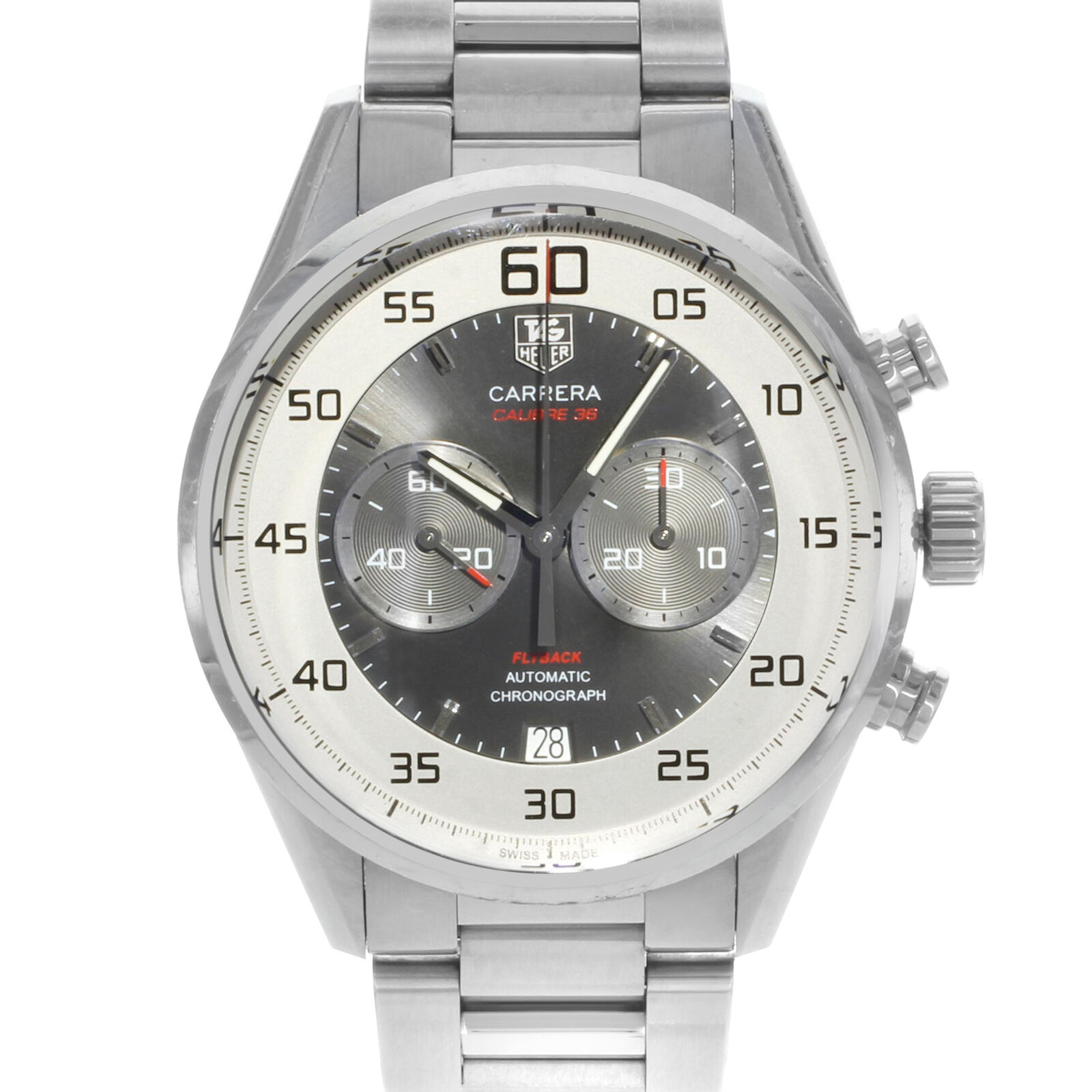 TAG Heuer Carrera Silver Dial Steel Automatic Mens Watch CAR2B11.BA0799