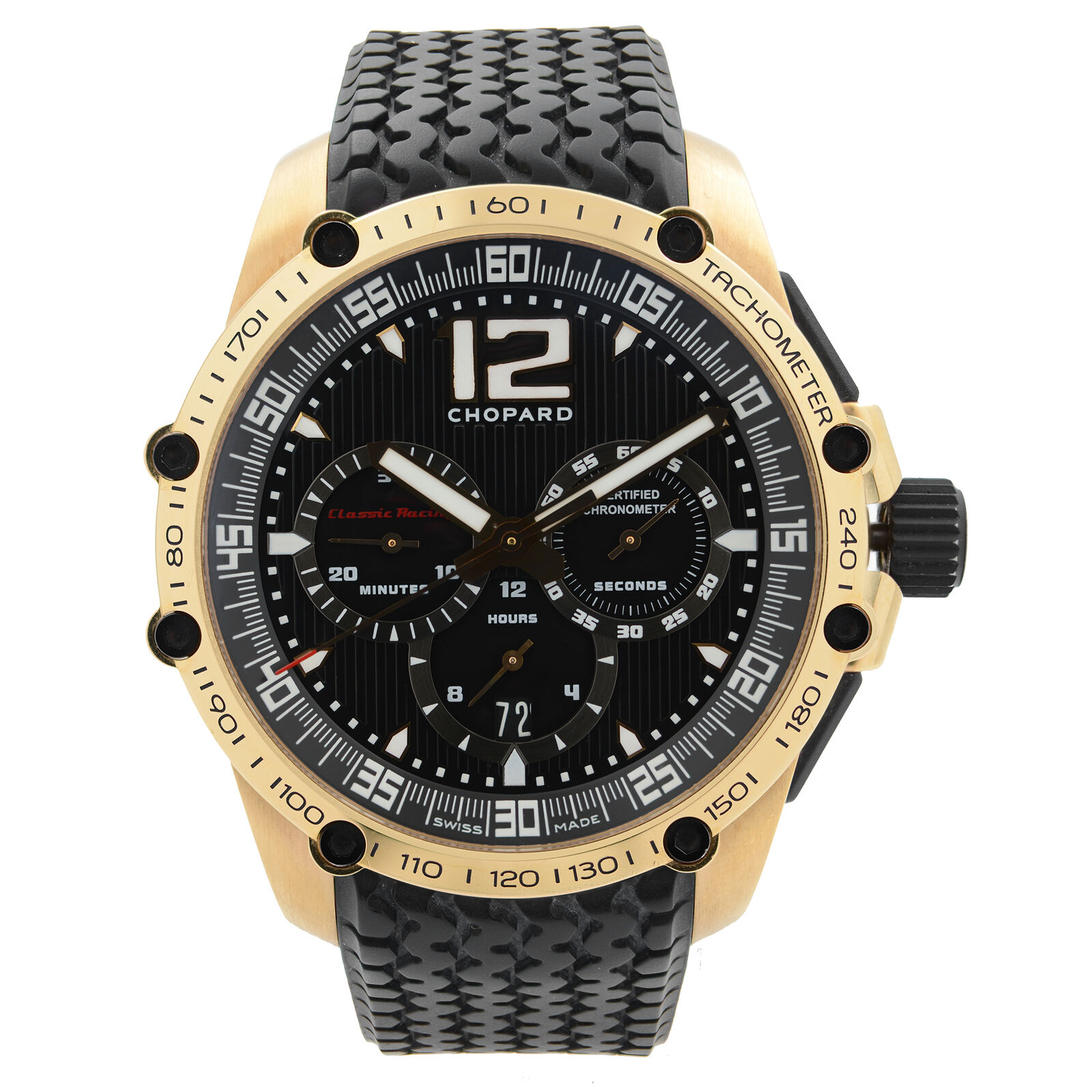 Chopard Classic Racing Limited Edition 18K Gold Black Dial Men Watch 161276-5001