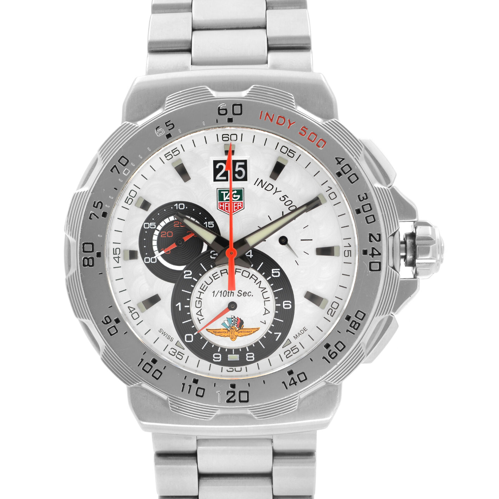 Tag Heuer Formula 1 INDY 500 Steel Silver Dial Quartz Mens Watch