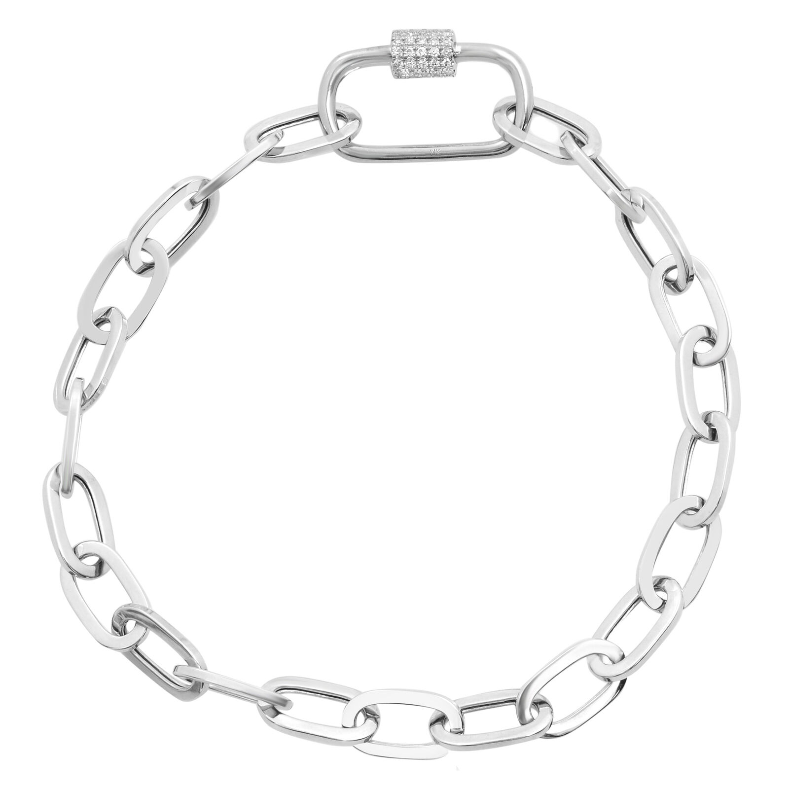 True Diamond  Clip Link Bracelet